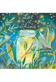 Bead Embroidery Pattern on Art Canvas "Let it shine"