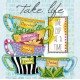 Bead Embroidery Pattern on Art Canvas "Coffee break"