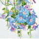 Bead Embroidery Pattern on Art Canvas "Convolvulus"
