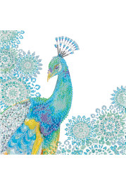 Bead Embroidery Pattern on Art Canvas "Azure design"
