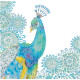 Bead Embroidery Pattern on Art Canvas "Azure design"