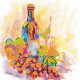 Bead Embroidery Pattern on Art Canvas "Taste of the sun"