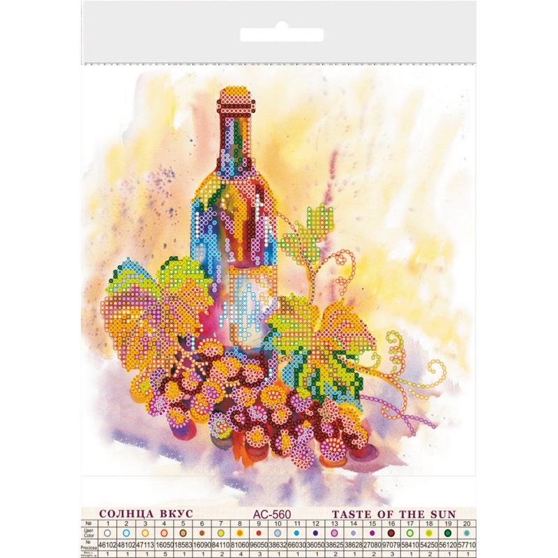 Bead Embroidery Pattern on Art Canvas "Taste of the sun"