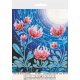 Bead Embroidery Pattern on Art Canvas "Flowers under the moon"