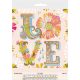 Bead Embroidery Pattern on Art Canvas "Love"