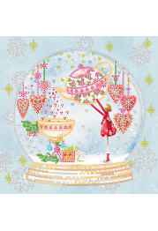 Bead Embroidery Pattern on Art Canvas "Winter tea"