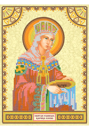 Icon Bead Embroidery Pattern on Art Canvas "St. Helen"