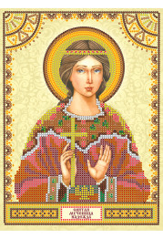Icon Bead Embroidery Pattern on Art Canvas "St. Nadegda"