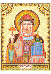 Icon Bead Embroidery Pattern on Art Canvas "St. Olga"