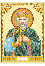 Icon Bead Embroidery Pattern on Art Canvas "St. Vladimir"