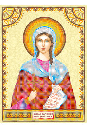Icon Bead Embroidery Pattern on Art Canvas "St. Victoria"