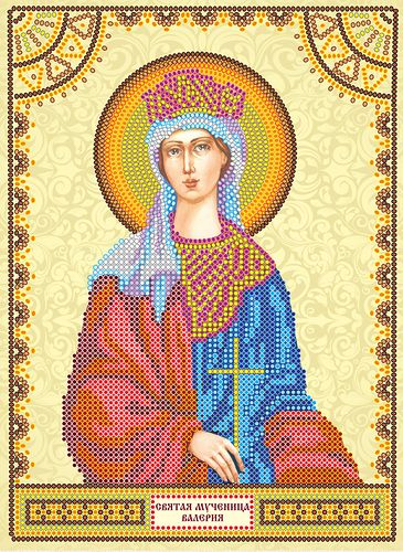 Icon Bead Embroidery Pattern on Art Canvas "St. Valery"