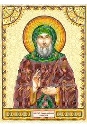 Icon Bead Embroidery Pattern on Art Canvas "St. Vitaly"