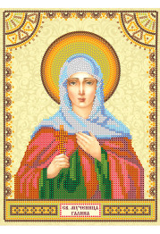 Icon Bead Embroidery Pattern on Art Canvas "St. Galina"