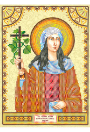 Icon Bead Embroidery Pattern on Art Canvas "St. Nina"
