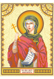 Icon Bead Embroidery Pattern on Art Canvas "St. Margaret"