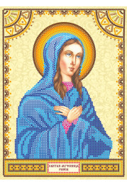 Icon Bead Embroidery Pattern on Art Canvas "St. Raisa"