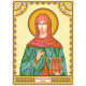 Icon Bead Embroidery Pattern on Art Canvas "St. Zinaida"