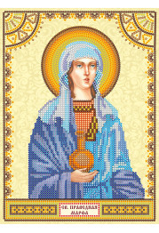Icon Bead Embroidery Pattern on Art Canvas "St. Martha"