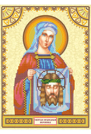 Icon Bead Embroidery Pattern on Art Canvas "St. Veronica"