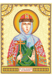 Icon Bead Embroidery Pattern on Art Canvas "St. Juliana"
