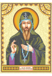 Icon Bead Embroidery Pattern on Art Canvas "St. Zacharias"