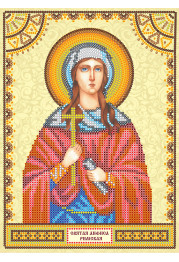 Icon Bead Embroidery Pattern on Art Canvas "St.Anfisa"