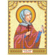 Icon Bead Embroidery Pattern on Art Canvas "St. Faina"