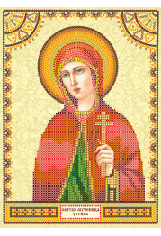 Icon Bead Embroidery Pattern on Art Canvas "St. Ustin"