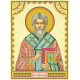 Icon Bead Embroidery Pattern on Art Canvas "St. Tarasius (Taras)"