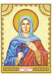 Icon Bead Embroidery Pattern on Art Canvas "St. Martha"