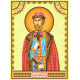 Icon Bead Embroidery Pattern on Art Canvas "St. Svyatoslav"