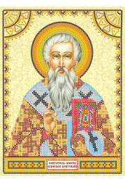 Icon Bead Embroidery Pattern on Art Canvas "St. Miron"