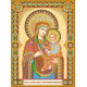 Icon Bead Embroidery Pattern on Art Canvas "Icon of the Mother of God “The Quick to Hearken”"
