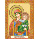 Icon Bead Embroidery Pattern on Art Canvas "Icon of the Mother of God "Refreshing and Refuge""