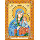 Icon Bead Embroidery Pattern on Art Canvas "Icon of the Mother of God «The Unfading Blossom»"