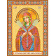 Icon Bead Embroidery Pattern on Art Canvas "Icon of the Mother of «Seven Arrows»"