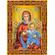 Icon Bead Embroidery Pattern on Art Canvas "Wedding Icon – The Holy Mother of God"