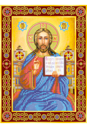 Icon Bead Embroidery Pattern on Art Canvas "Wedding Icon – The Lord God Almighty"