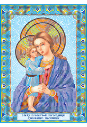 Icon Bead Embroidery Pattern on Art Canvas "Icon of the Mother of God «Perishing»"