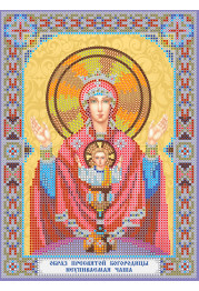 Icon Bead Embroidery Pattern on Art Canvas "Icon of the Mother of God “Inexhaustible Chalice”"