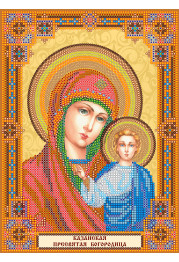 Icon Bead Embroidery Pattern on Art Canvas "Home iconostasis «Our Lady»"