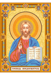 Icon Bead Embroidery Pattern on Art Canvas "Home iconostasis «The Lord God Almighty»"