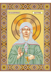 Icon Bead Embroidery Pattern on Art Canvas "Icons "St. Matrona of Moscow""