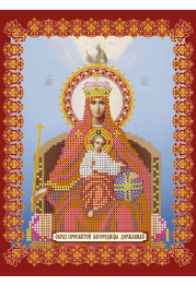 Icon Bead Embroidery Pattern on Art Canvas "Icon of the Mother of God «Reigning»"