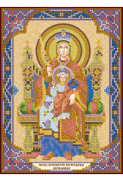 Icon Bead Embroidery Pattern on Art Canvas "Our Lady Derzhavnaya Icon"