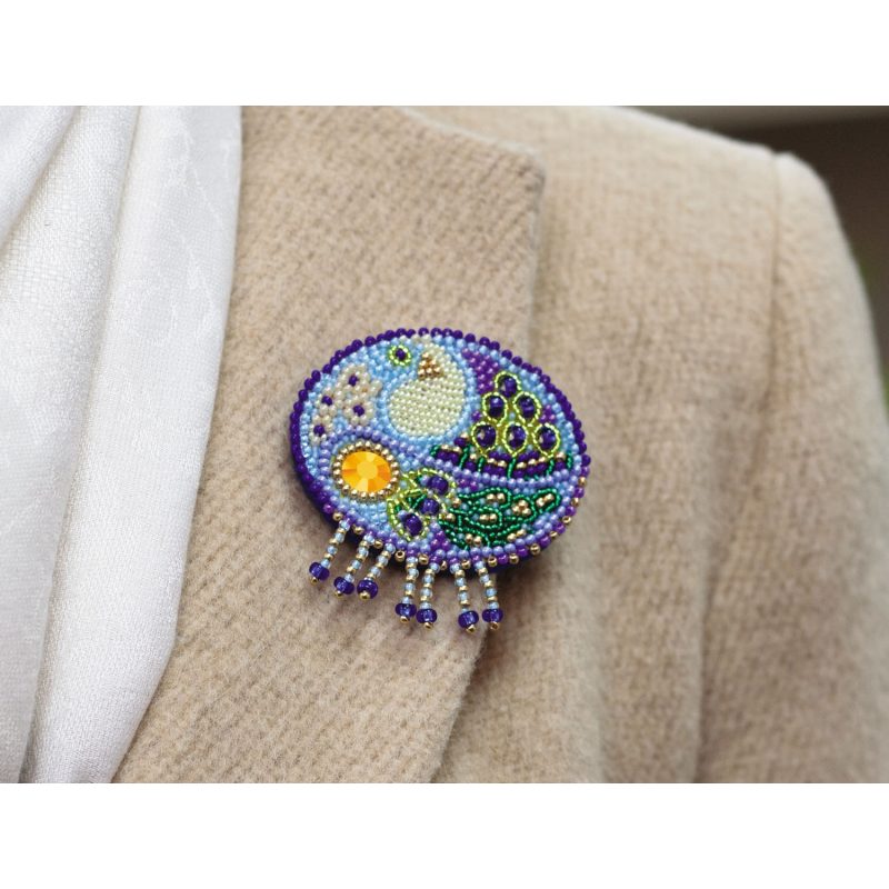 Christmas Ornament Bead Embroidery Kit "Bird"