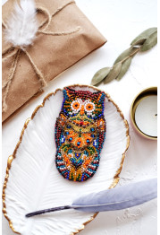 Christmas Ornament Bead Embroidery Kit "Owl"
