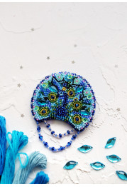Christmas Ornament Bead Embroidery Kit "Peacock"