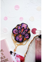 Christmas Ornament Bead Embroidery Kit "Flower-de-luce"